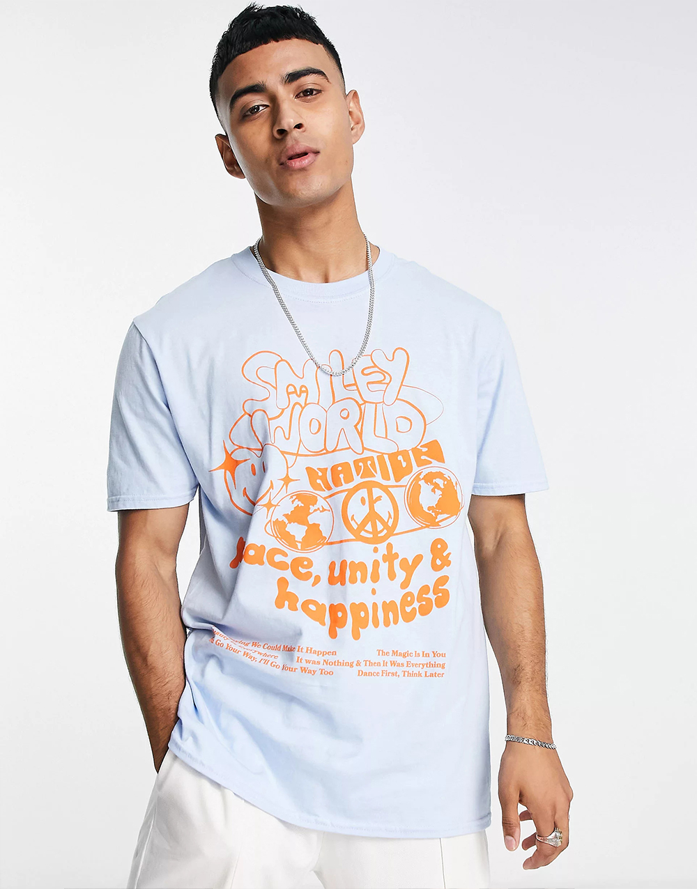 Smiley T-shirt In Light Blue