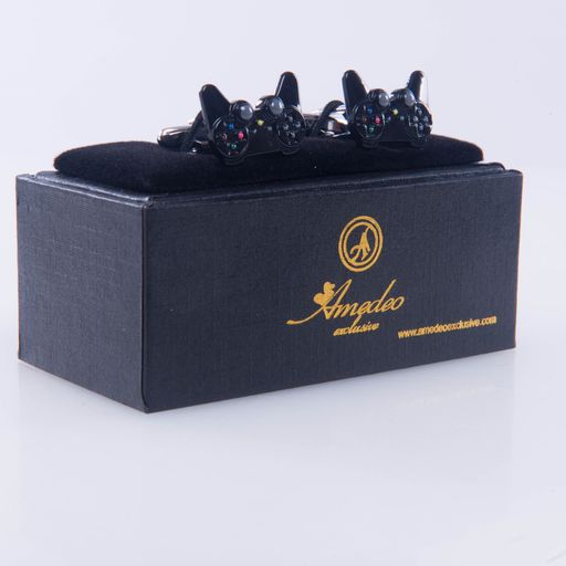 Colorful Mens Stainless Steel Controllers Cufflinks for Shirt with Box - Hand Crafted Perfect Gift - Image 2