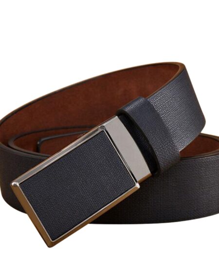 Men's Smart Ratchet No Holes Automatic Buckle Belt in Black Color - Amedeo Exclusive
