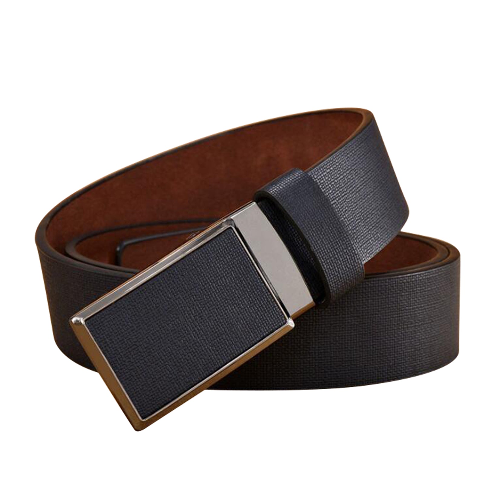 Men's Smart Ratchet No Holes Automatic Buckle Belt in Black Color - Amedeo Exclusive