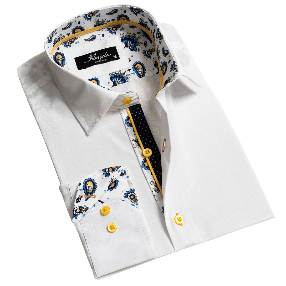 Mens Slim Fit Designer Dress Shirt - tailored Cotton Shirts for Work and Casual Wear