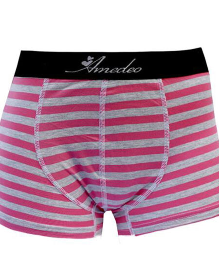 Mens Solid Grey Boxer Briefs - Cotton Underwear Trunk for Men - Amedeo Exclusive