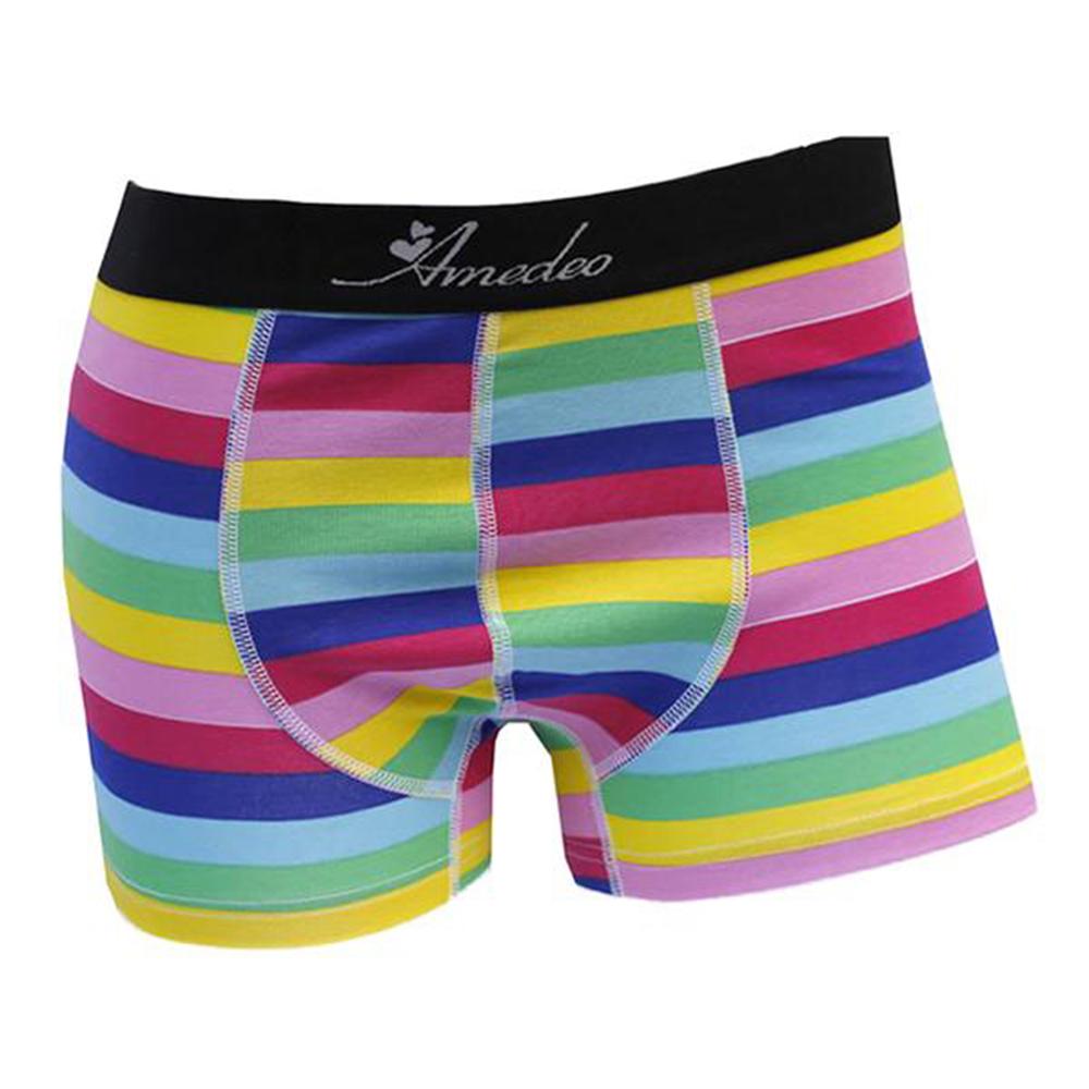 Men's Multi-Colored Cotton Boxer Briefs Underwear - Amedeo Exclusive