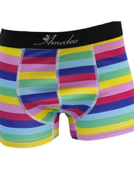 Men's Multi-Colored Cotton Boxer Briefs Underwear - Identical - Amedeo Exclusive