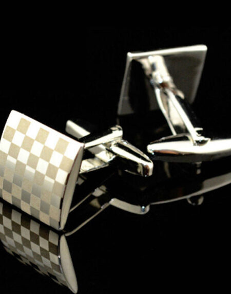 Mens Stainless Steel Silver Squares Cufflinks for Shirt with Box - Hand Crafted Perfect Gift - Amedeo Exclusive
