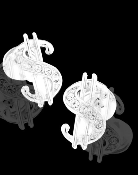 Mens Stainless Steel Gold + Dark Blue Squares Cufflinks for Shirt with Box - Hand Crafted Perfect - Amedeo Exclusive