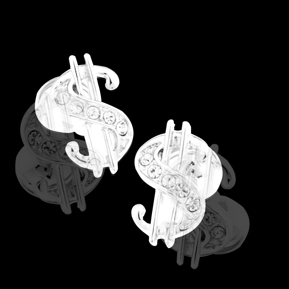 Mens Stainless Steel Gold + Dark Blue Squares Cufflinks for Shirt with Box - Hand Crafted Perfect - Amedeo Exclusive