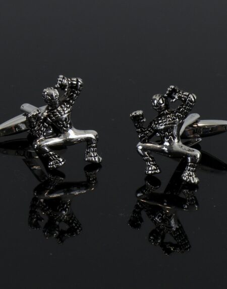 Men's Stainless Steel Spidey Cufflinks with Box - Amedeo Exclusive