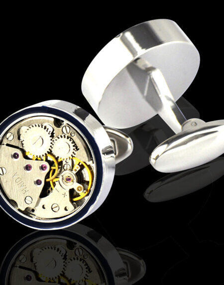 Men's Stainless Steel Functioning Movement Cufflinks with Box - Amedeo Exclusive