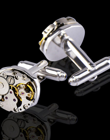 Men's Stainless Steel Functioning Movement Cufflinks with Box - Amedeo Exclusive