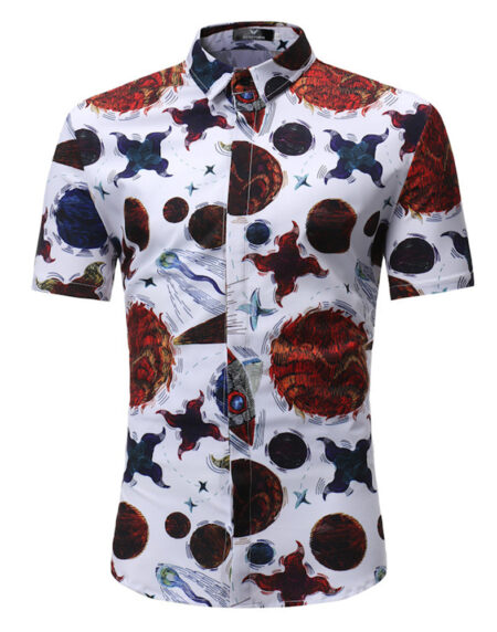 Men's Button down Tailor Fit Soft 100% Cotton Short Sleeve Dress Shirt Multi Color casual And Formal - Amedeo Exclusive