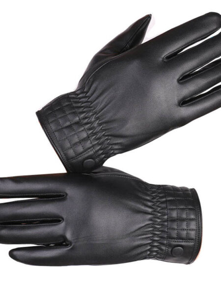 Full Hand Unisex Soft PU Leather Touchscreen Winter Gloves for Driving - Amedeo Exclusive