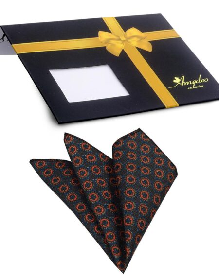 Men's Blue Red Pocket Square Hanky Handkerchief - Amedeo Exclusive