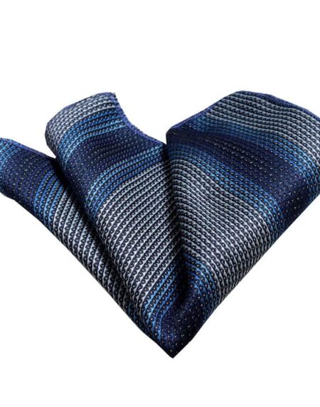 Men's 3 Blue Shades Pocket Square Hanky Handkerchief - Amedeo Exclusive