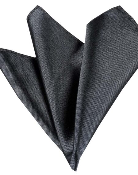 Men's Charcoil Grey Pocket Square Hanky Handkerchief - Amedeo Exclusive