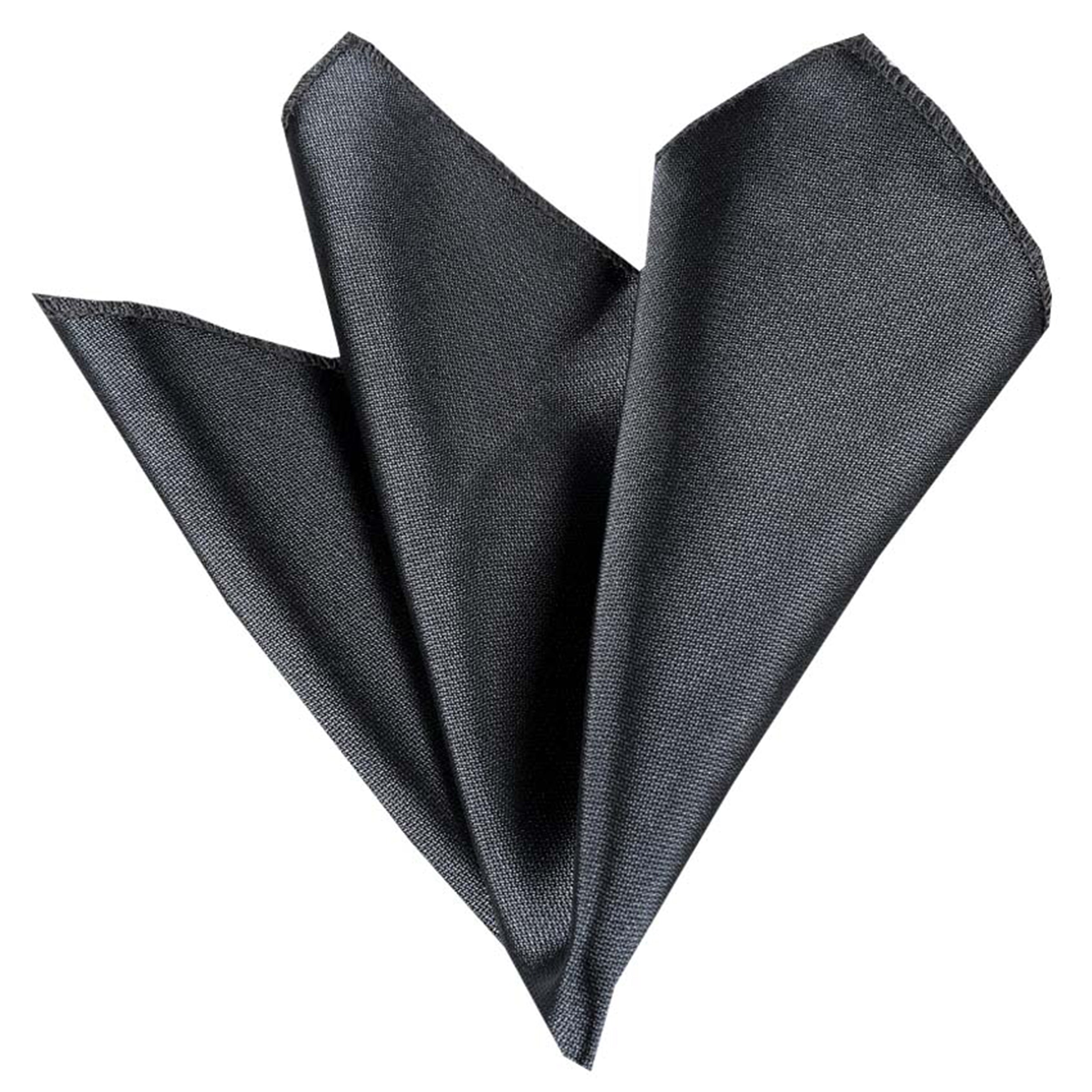 Men's Charcoil Grey Pocket Square Hanky Handkerchief - Amedeo Exclusive