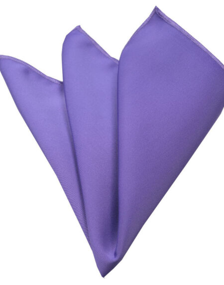 Men's Solid Purple Pocket Square Hanky Handkerchief - Amedeo Exclusive