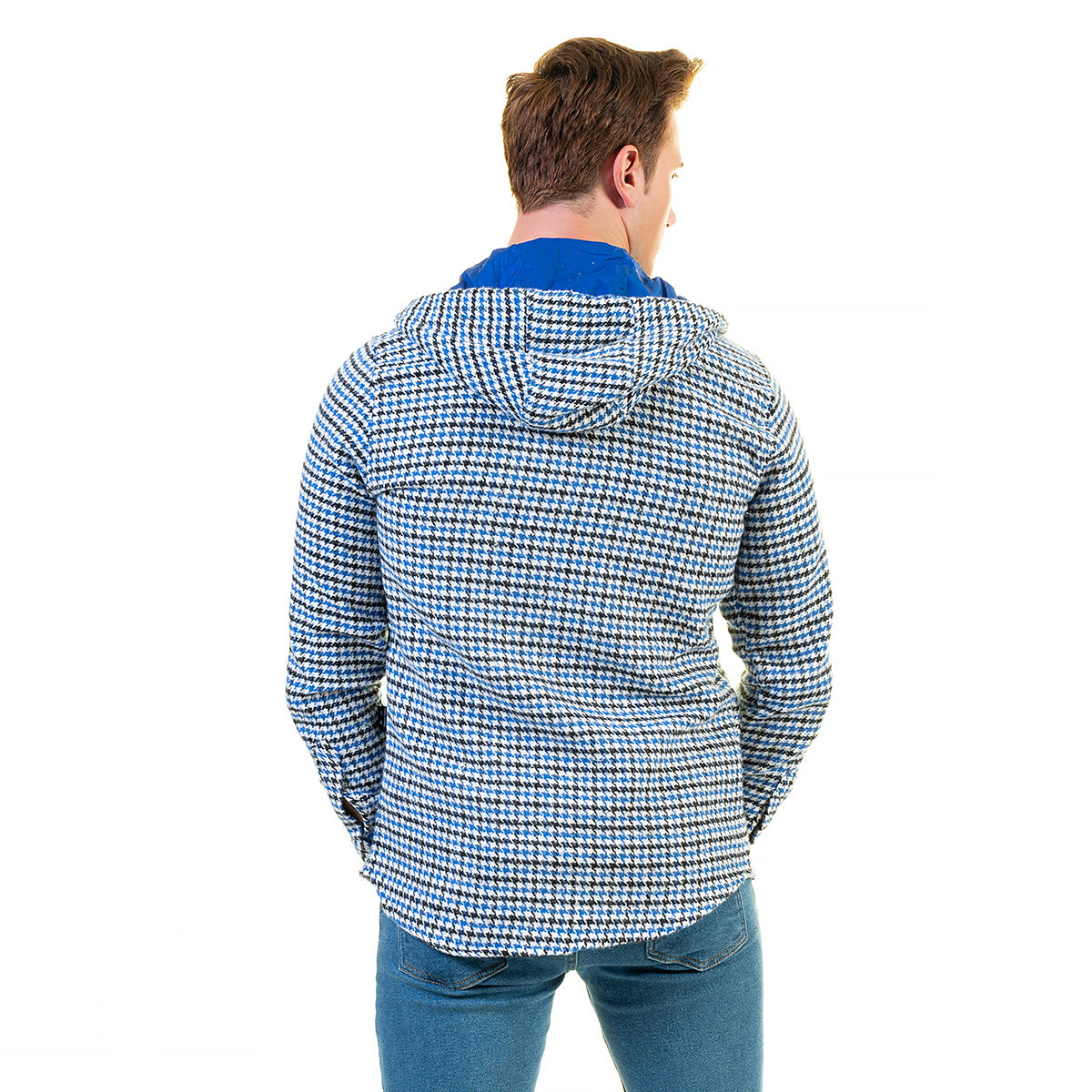 European Wool Luxury Zippered With Hoodie Sweater Jacket Warm Winter Tailor Fit - Image 4