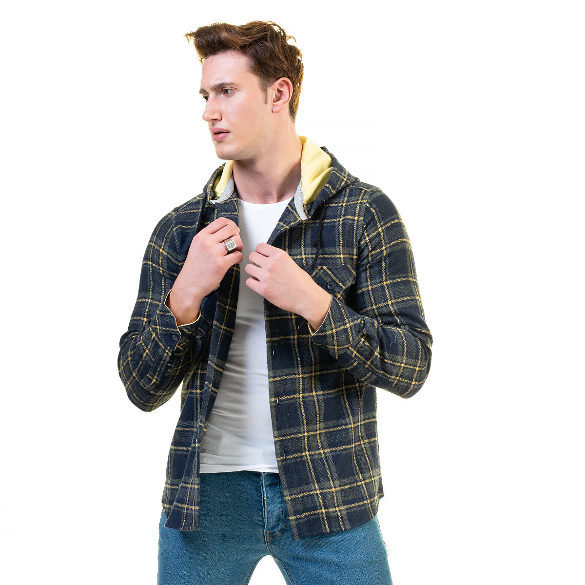 European Wool Luxury Zippered With Hoodie Sweater Jacket Warm Winter Tailor Fit - Image 5