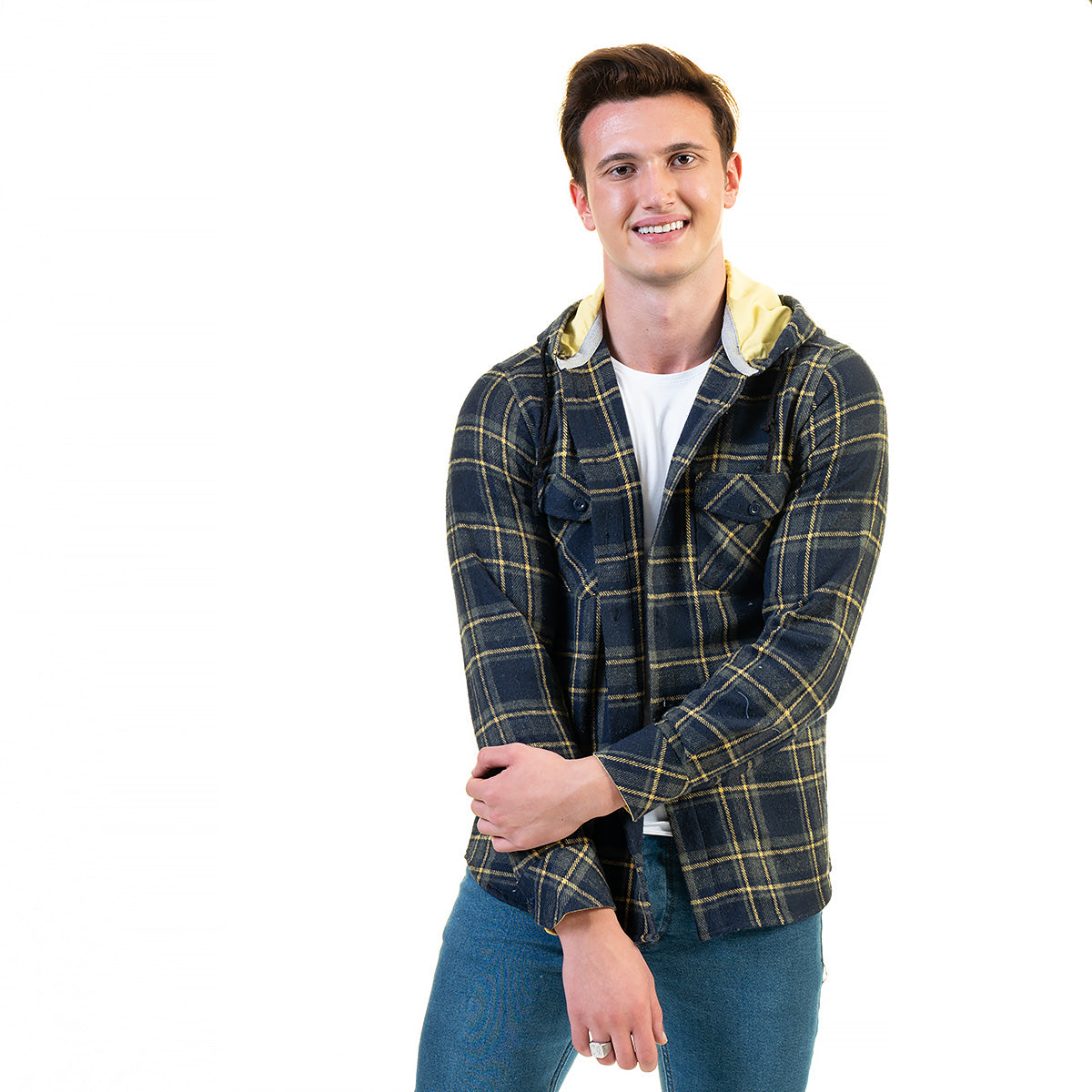 European Wool Luxury Zippered With Hoodie Sweater Jacket Warm Winter Tailor Fit - Image 3