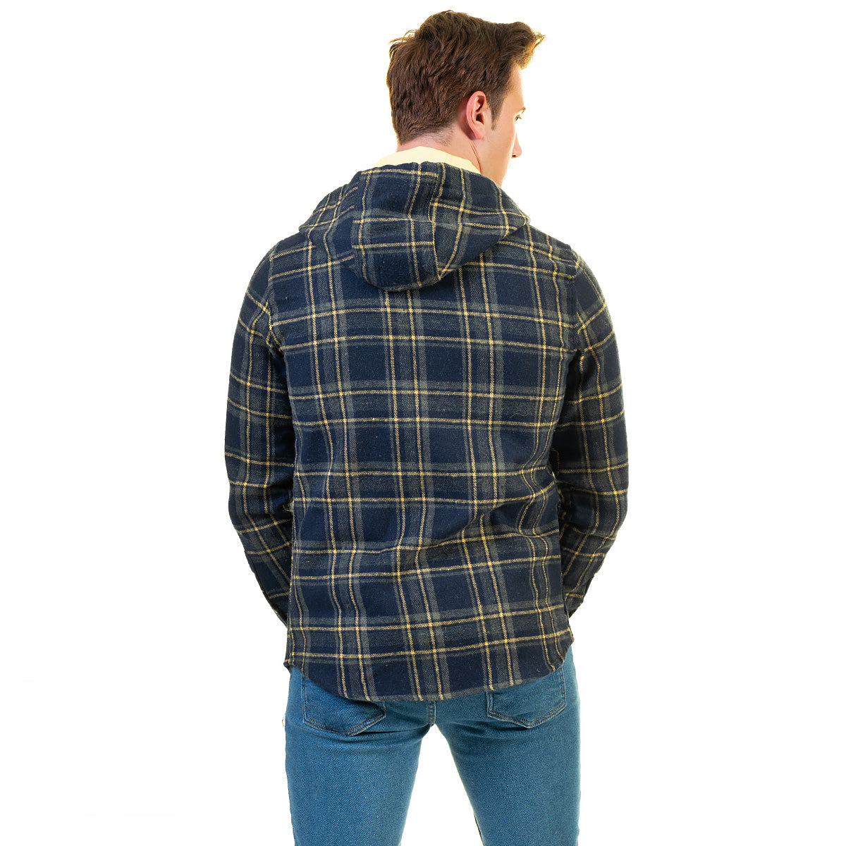 European Wool Luxury Zippered With Hoodie Sweater Jacket Warm Winter Tailor Fit - Image 4