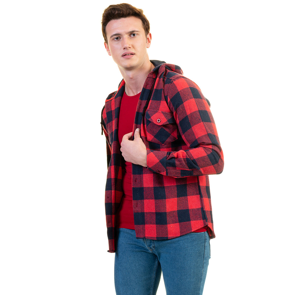 European Wool Luxury Zippered With Hoodie Sweater Jacket Warm Winter Tailor Fit - Image 2