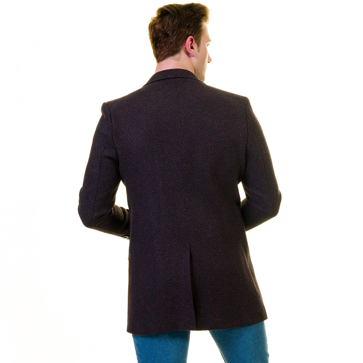 Men's European Black Wool Coat Jacket Tailor fit Fine Luxury Quality Work and Casual - Image 2