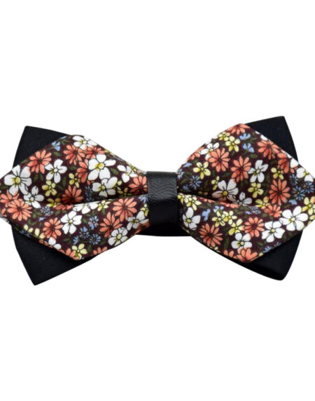 Men's Colorful Floral 100% Soft Cotton Pre-Tied Bow Tie - Amedeo Exclusive