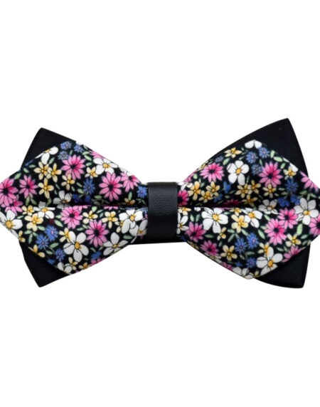 Men's Colorful Floral 100% Cotton Pre Tied Bow Tie - Amedeo Exclusive