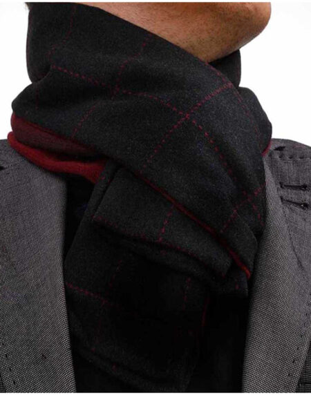 Unisex Soft Fashion Black Dress Scarves Made of Silk Blend - Amedeo Exclusive