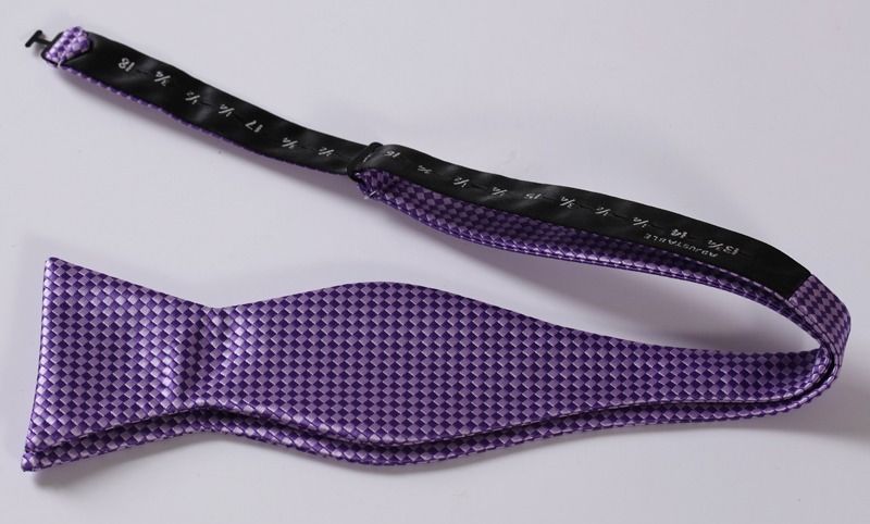 Metallic Purple Mens Silk Self tie Bow Tie with Pocket Squares Set - Amedeo Exclusive