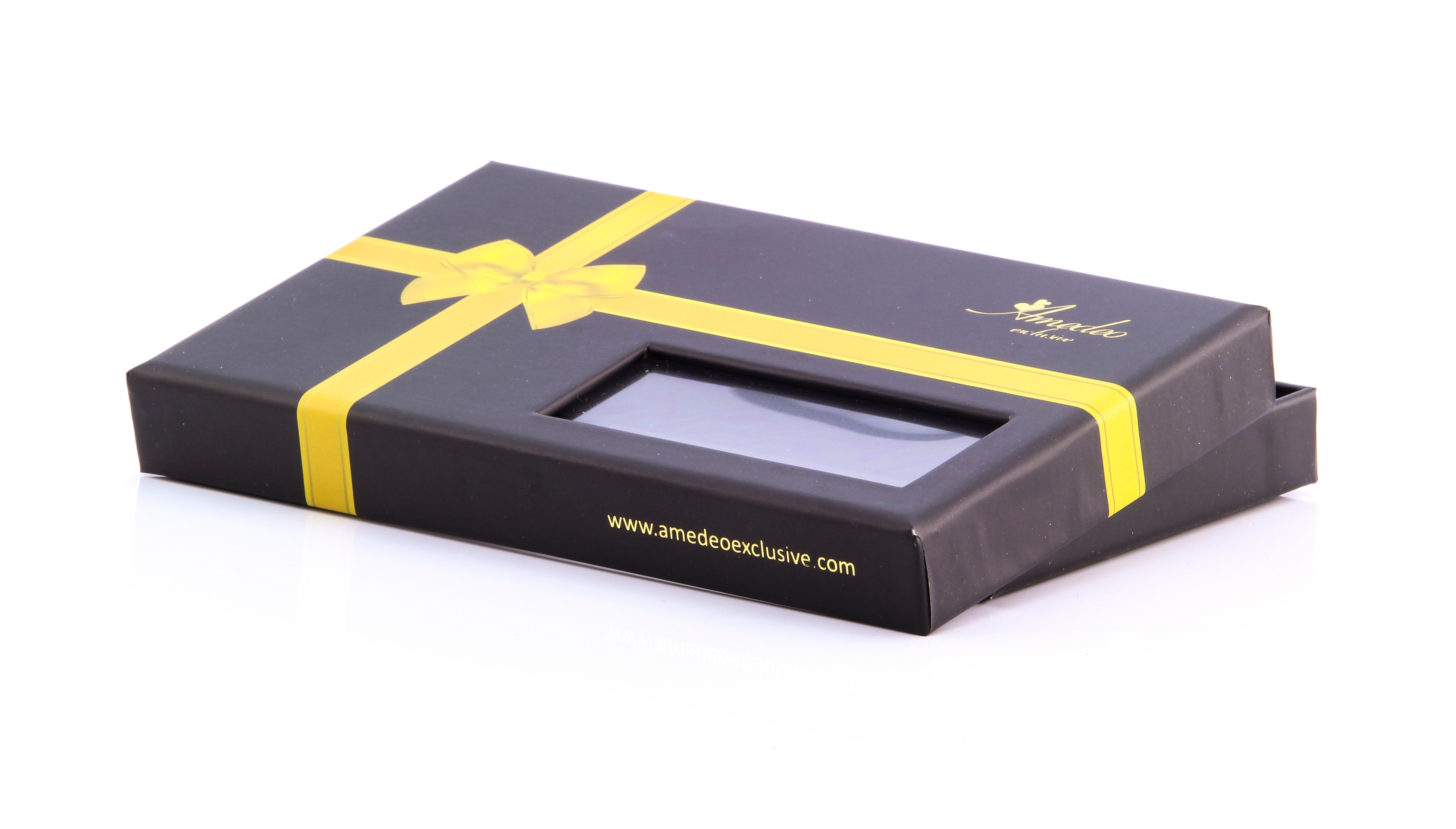 Orange Black Mens Silk Self tie Bow Tie with Pocket Squares Set - Amedeo Exclusive