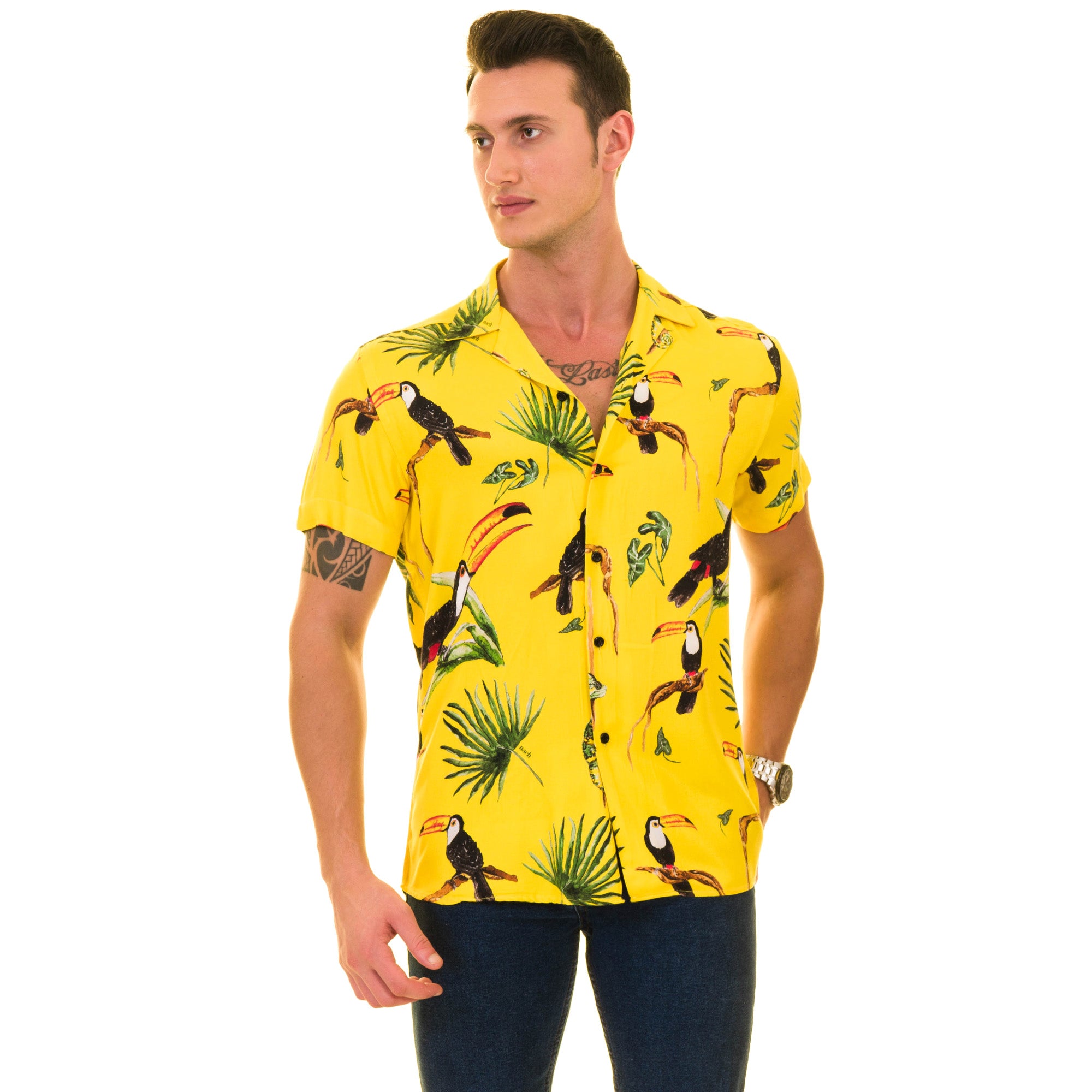 Multi-Color European Made Hawaiian Summer Shirt for Men - Premium Design