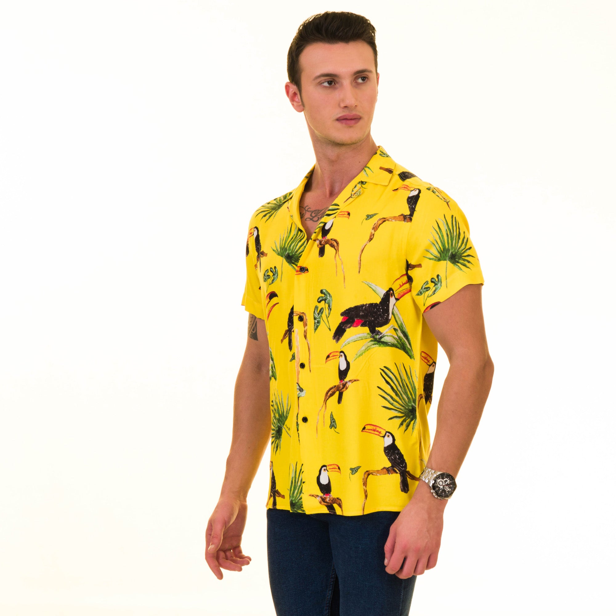 Multi-Color European Made Hawaiian Summer Shirt for Men - Premium Design - Image 3