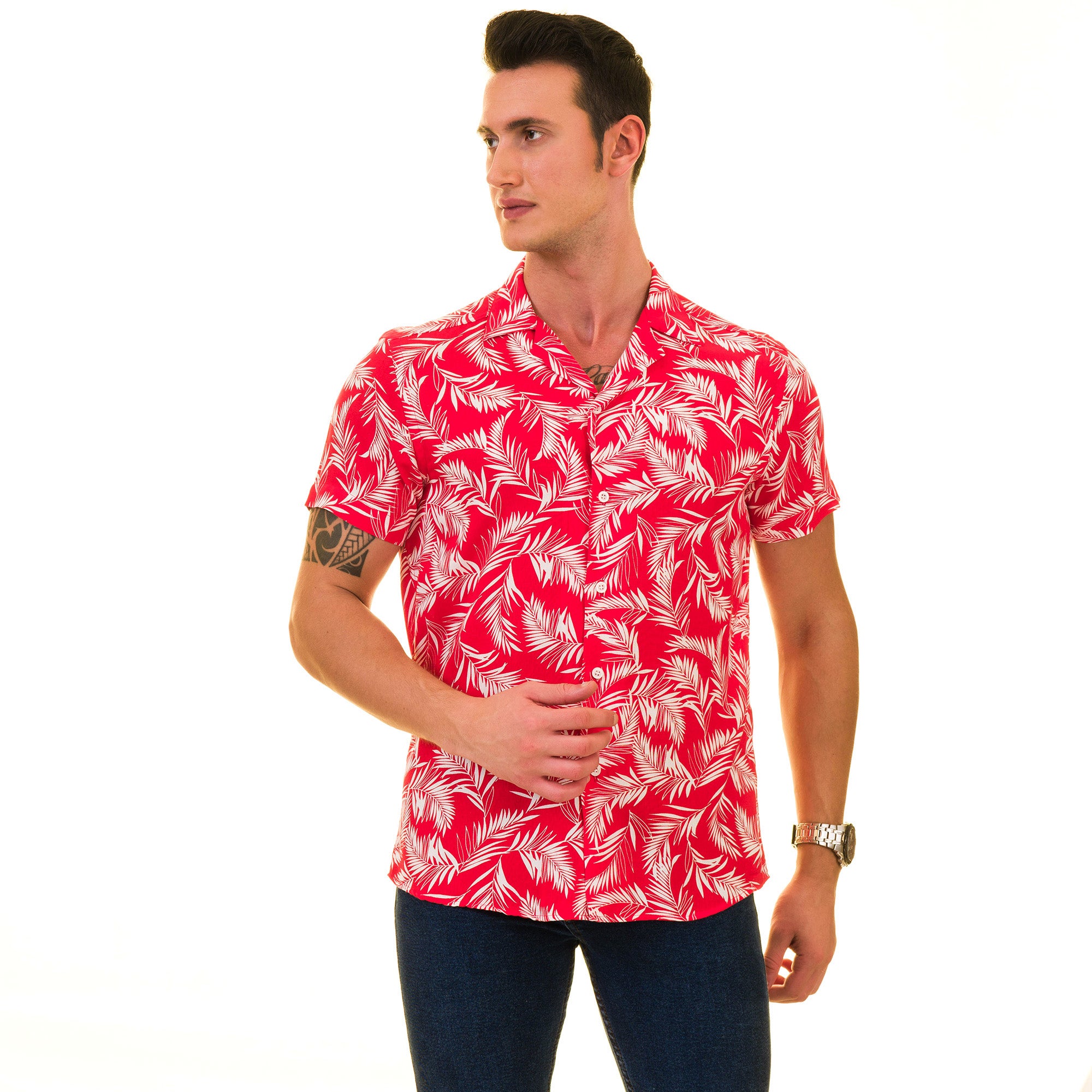 Multi-Color European Made Hawaiian Summer Shirt for Men - Premium Quality