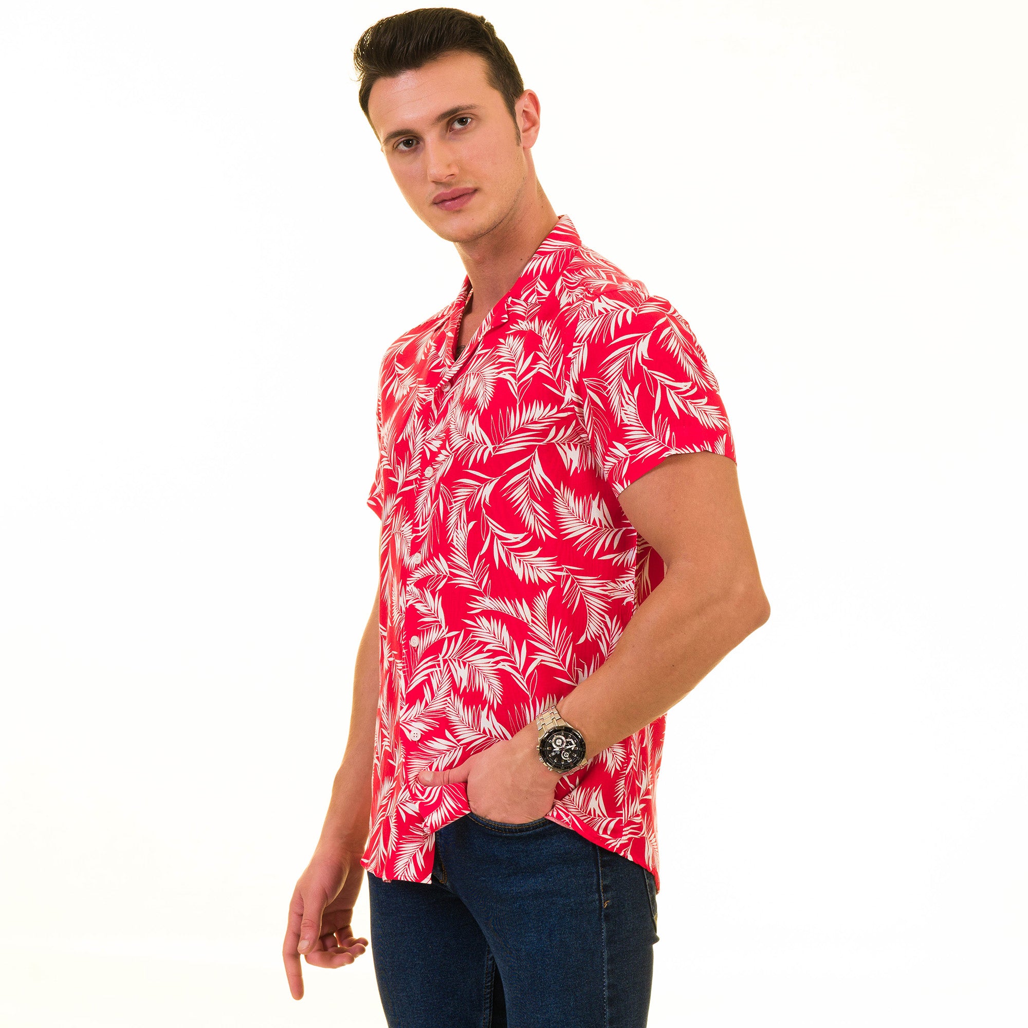 Multi-Color European Made Hawaiian Summer Shirt for Men - Premium Quality - Image 4