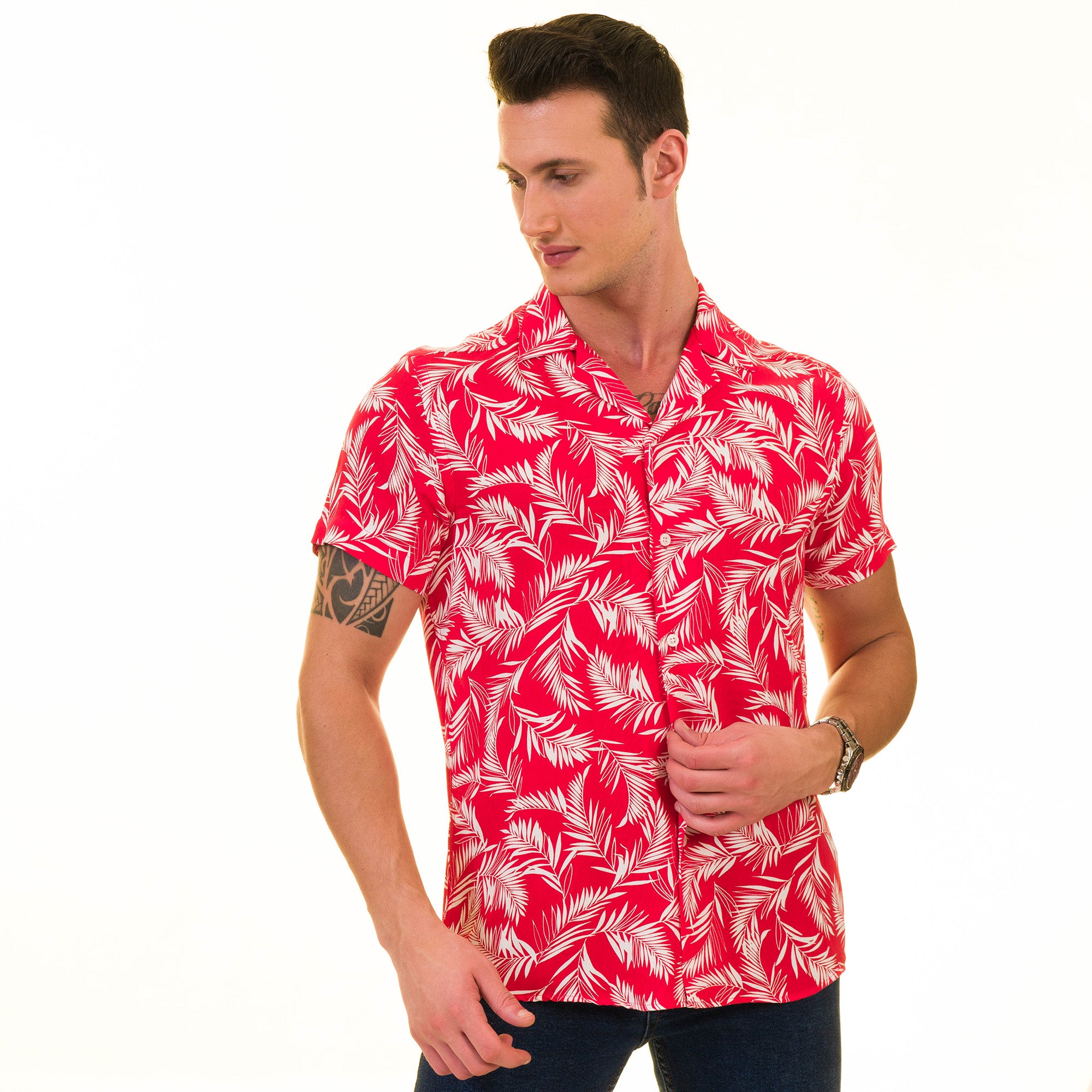 Multi-Color European Made Hawaiian Summer Shirt for Men - Premium Quality - Image 3