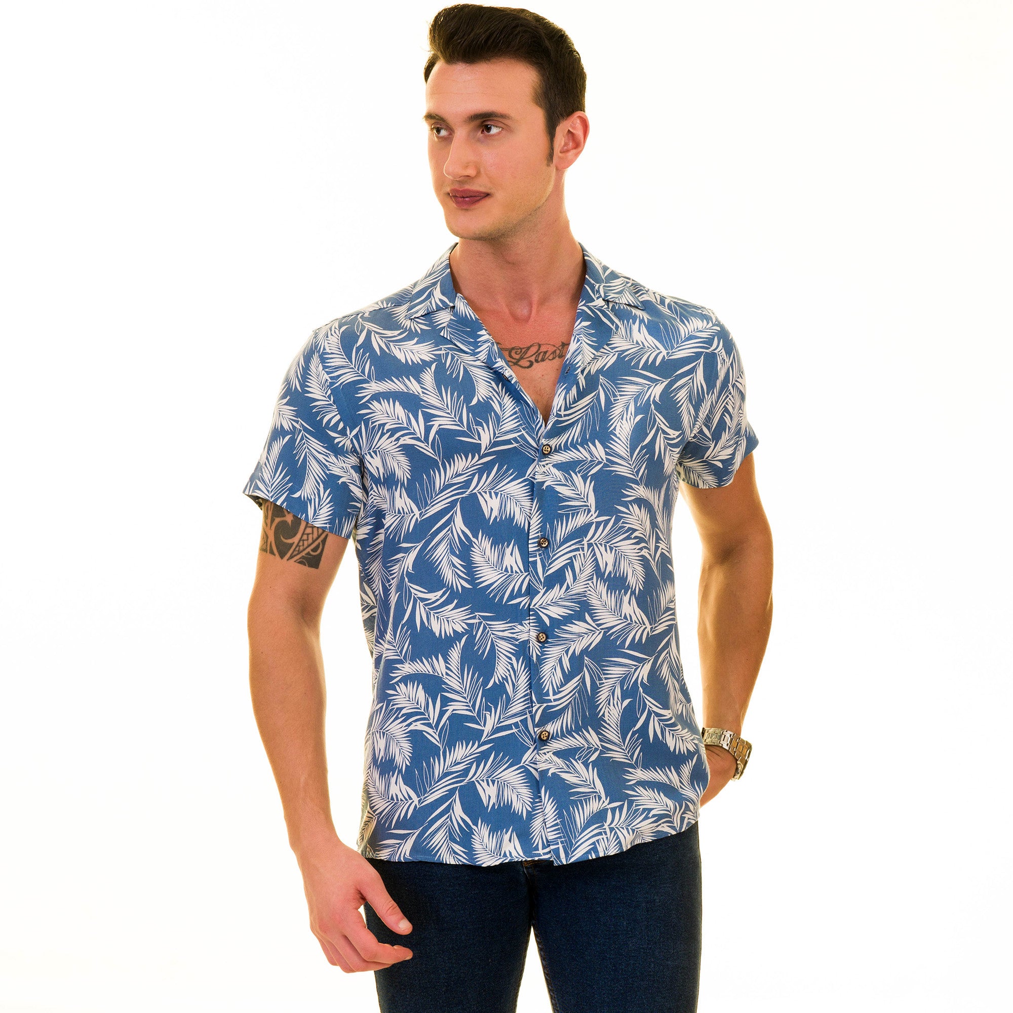 Multi-Color European Made Hawaiian Summer Shirt for Men – Premium Quality