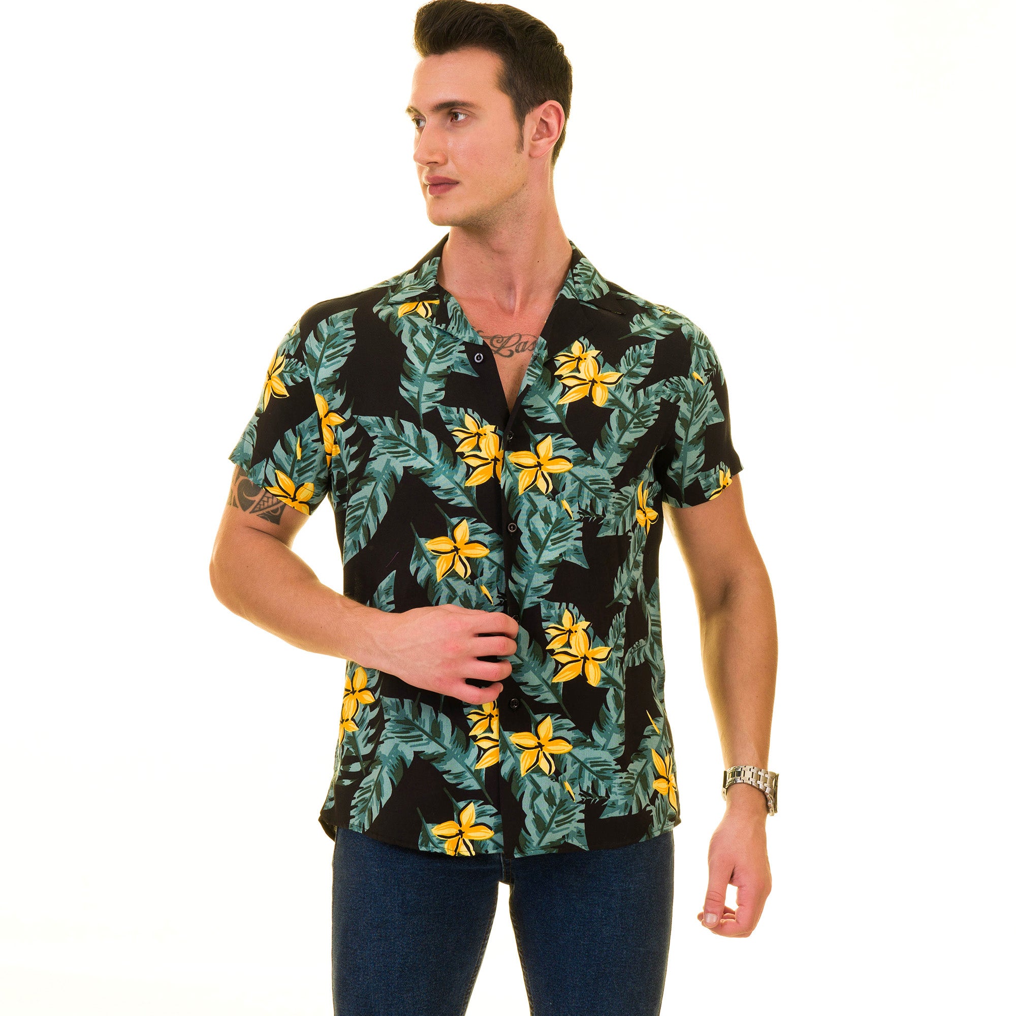 Men’s Multi-Color Hawaiian Summer Shirt - European Made & Designed - Image 4