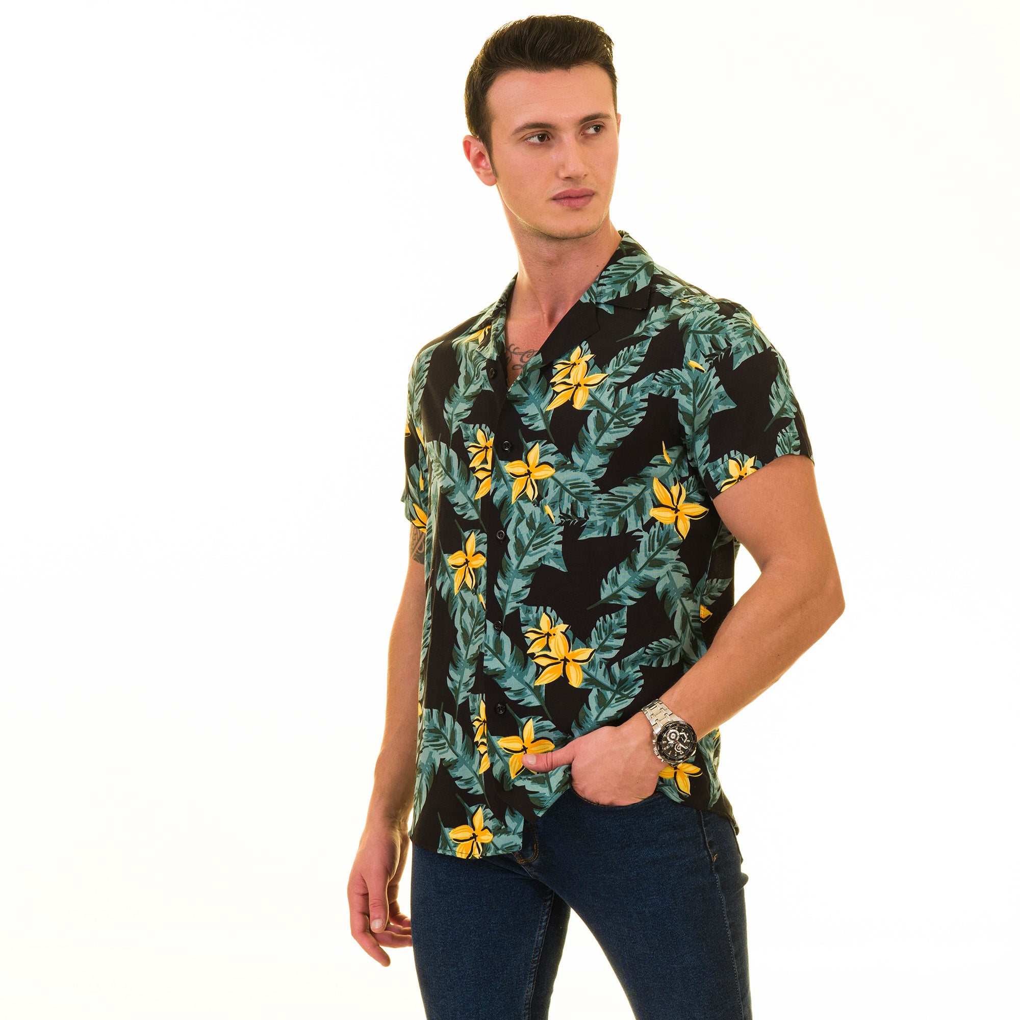 Men’s Multi-Color Hawaiian Summer Shirt - European Made & Designed - Image 3