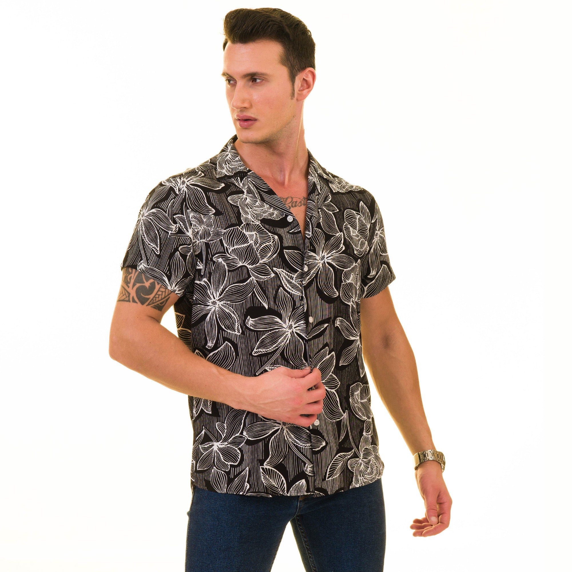 Multi-Color European Made Hawaiian Summer Shirt for Men - Casual & Beach Wear - Image 3