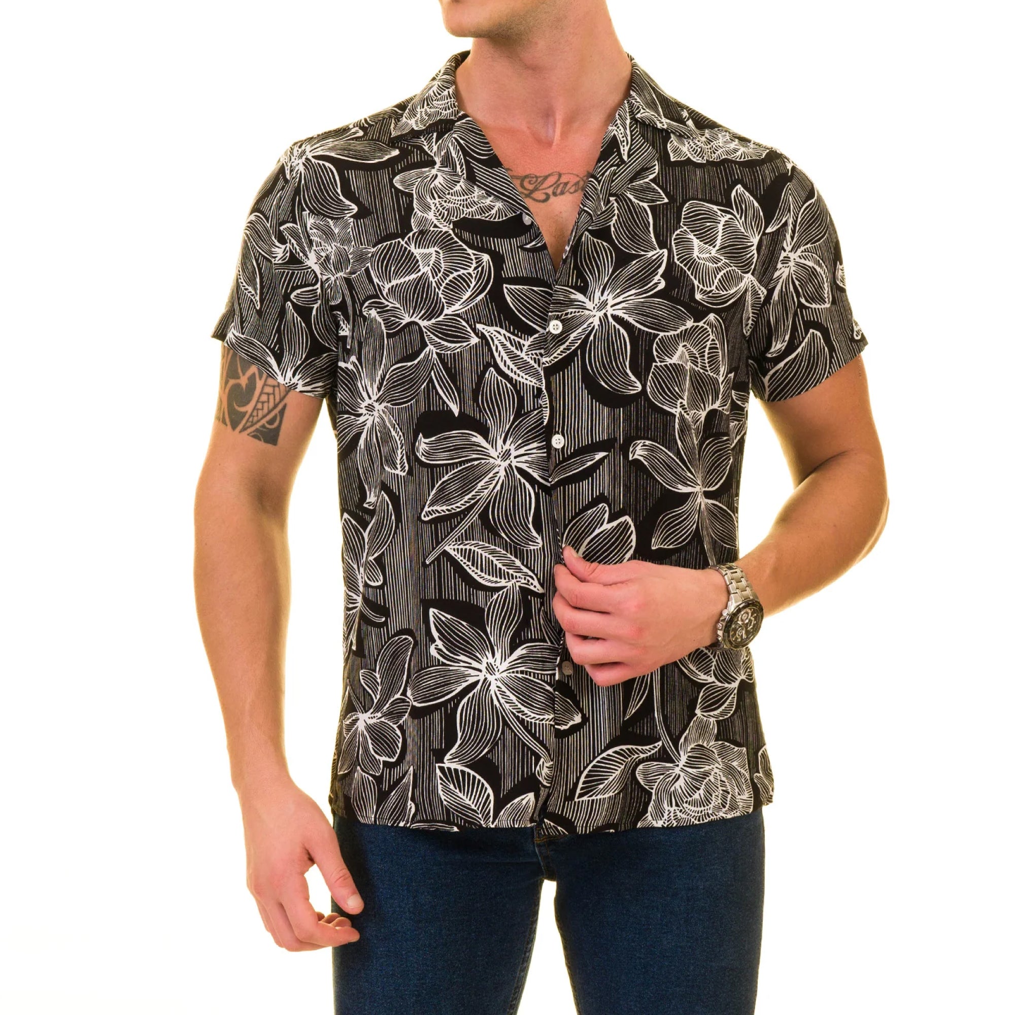 Multi-Color European Made Hawaiian Summer Shirt for Men - Casual & Beach Wear