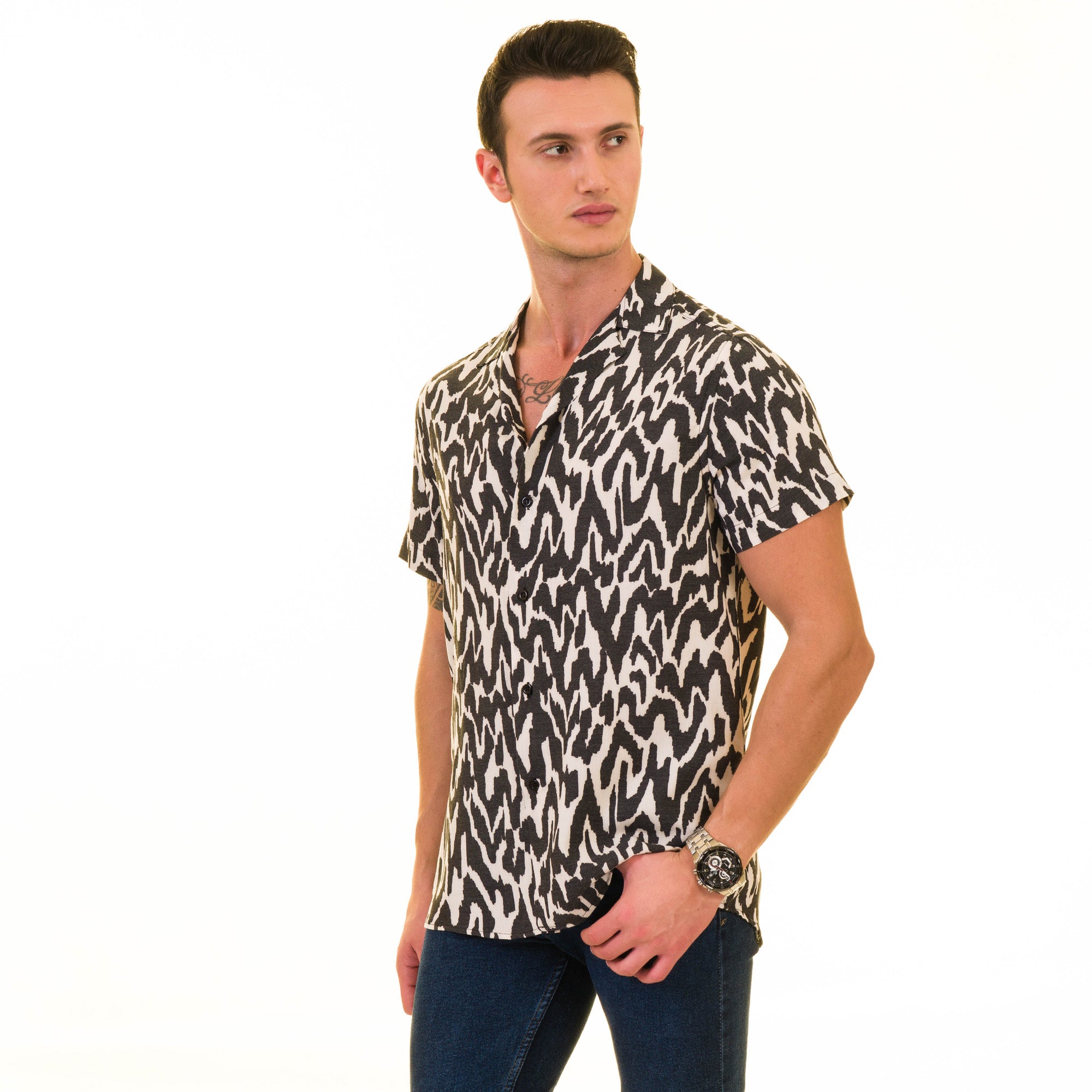 Men’s Multi-Color Hawaiian Summer Shirt – European Made & Designed - Image 3