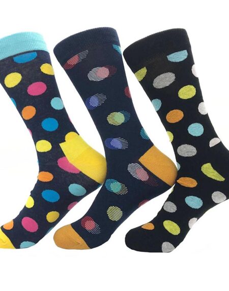 Amedeo Exclusive Men's Ball Printed 3pk Assorted Bundle Soft Colorful Socks - Amedeo Exclusive