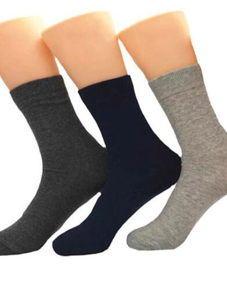 Men's Plain Color 3pk Assorted Bundle Soft Colorful Socks - Amedeo Exclusive