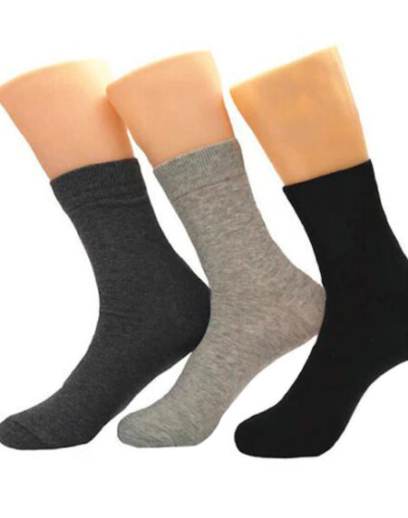 Men's Plain Three Color 3pk Assorted Bundle Soft Colorful Socks - Amedeo Exclusive