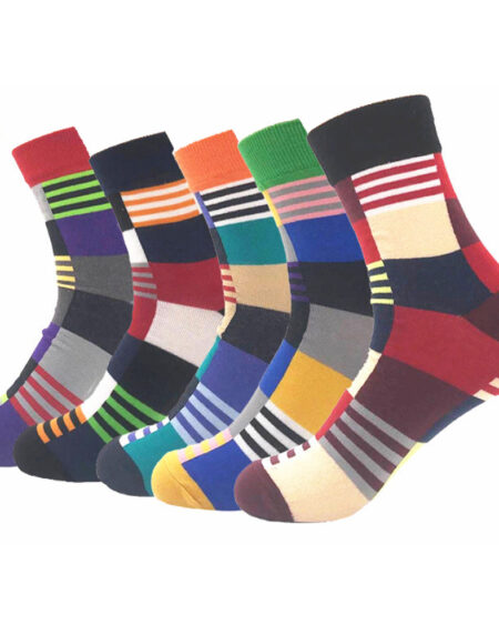 Men's Colorful 5pk Assorted Bundle Socks - 5 Pack - Amedeo Exclusive