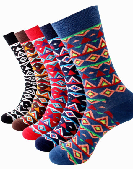Men's Plain Five Color 5pk Assorted Bundle Soft Elastic Colorful Socks - Amedeo Exclusive