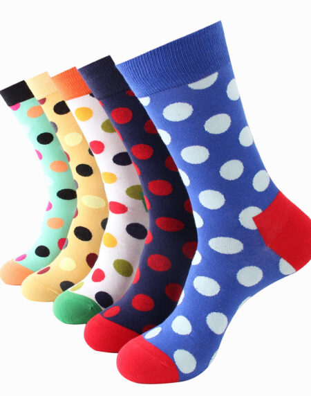 Men's Plain Five Color 5pk Assorted Bundle Soft Elastic Colorful Socks - Amedeo Exclusive