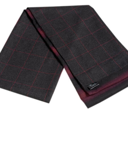 Men's Microfiber Soft Comfortable Black Red Wool Scarf - Amedeo Exclusive